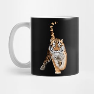 Sketch of walks bengal tiger.Animal print.Wildlife. Mug